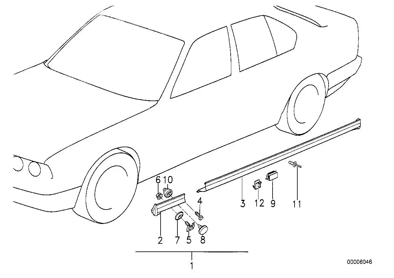 BMW Abdeckung rechts E30 51711947064 - Z1 E30