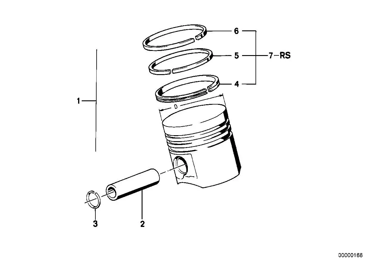 BMW Mahle Kolben E28 E30 11251276669