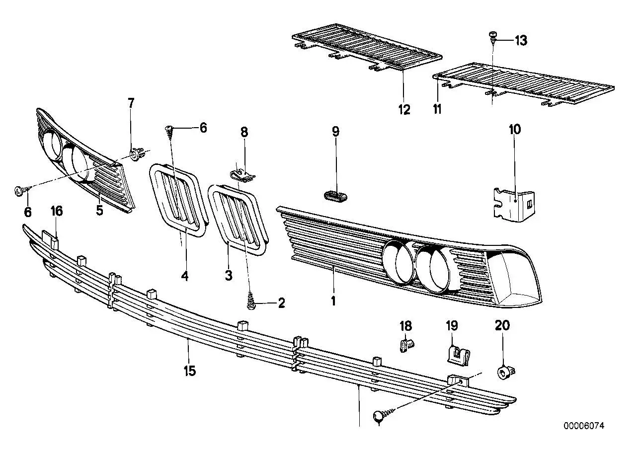 BMW Blechmutter E23 E24 E28 E32 E34 E39 E46 E85 E86 07129901634 -