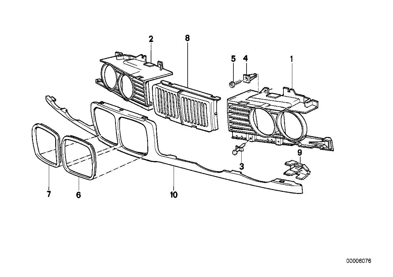 BMW Halteklammer rechts E34 51131978152 - 5er E34