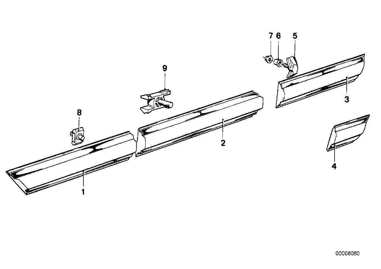 BMW Leistenklammer E12 E21 51131849724 - Bildposition 09