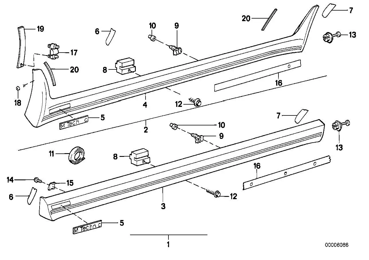 BMW Bohrschablone links E30 51711937625 - Z1 E30