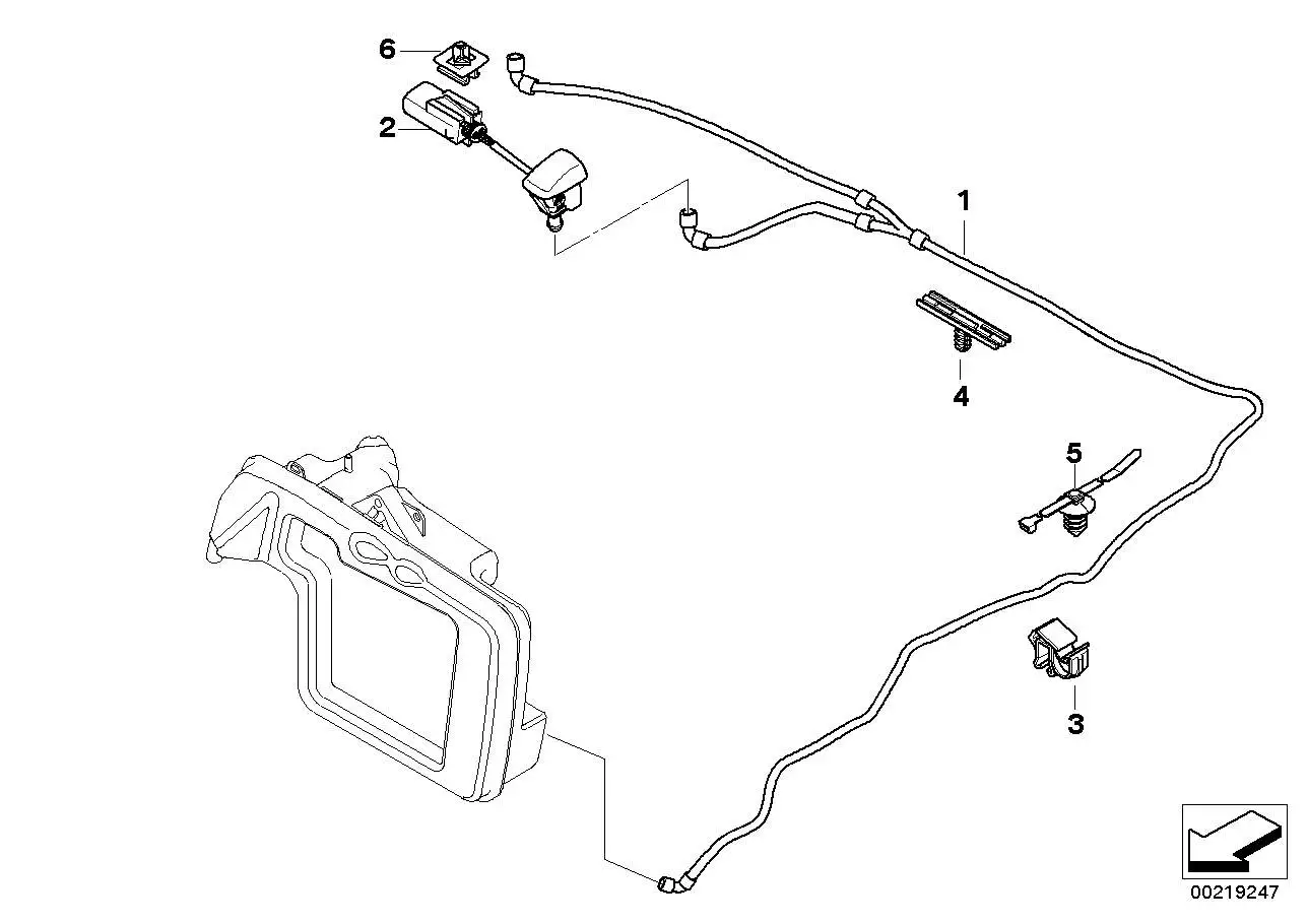 BMW Scheibenwaschdüse E60 E61 E63 E64 61667054447 - 5er, 6er