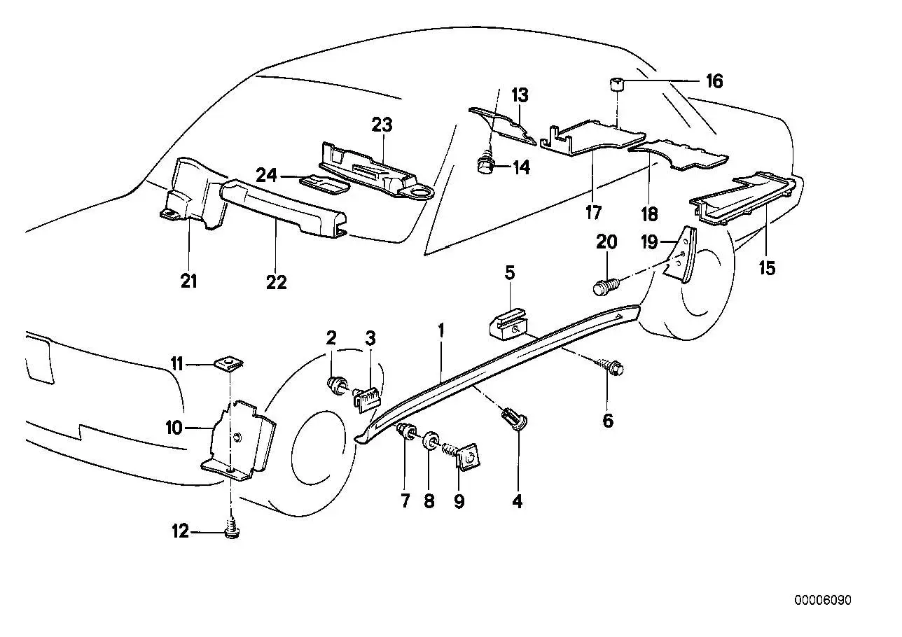 BMW Abdeckung E30 51711933824 - Bildposition 18