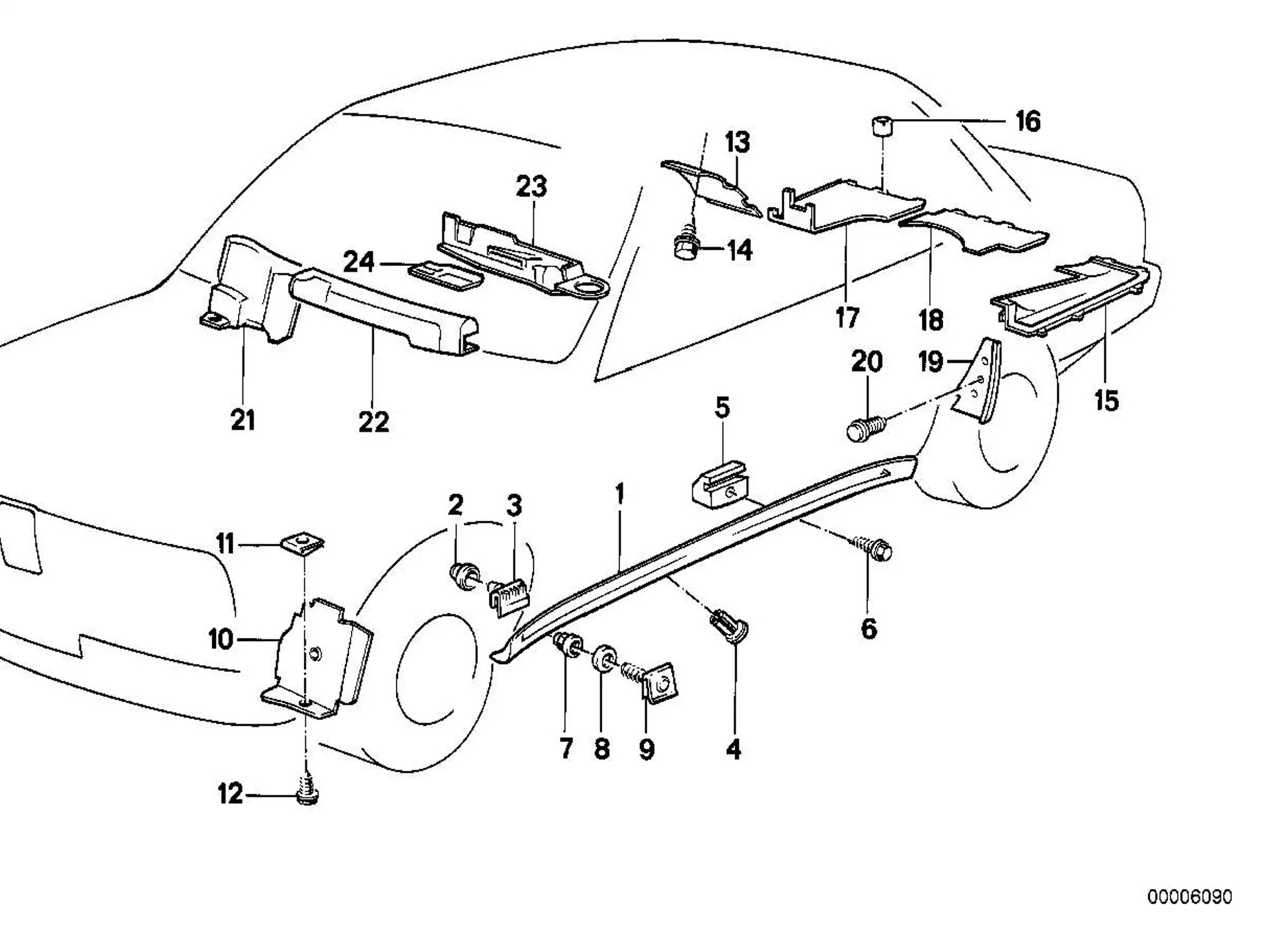 BMW Halterung Motorkabelbaum E30 51711380390