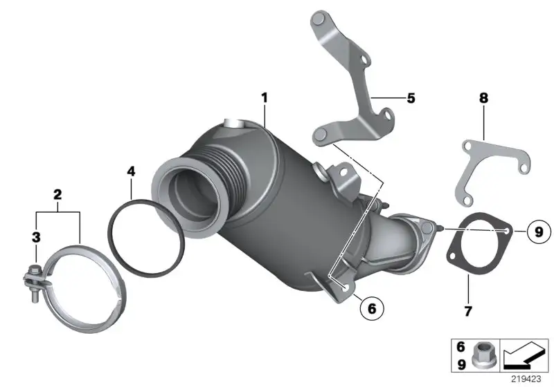 BMW Sechskantmutter E60 E61 E63 E64 E70 E71 E82 E84 E88 E89 E90 E