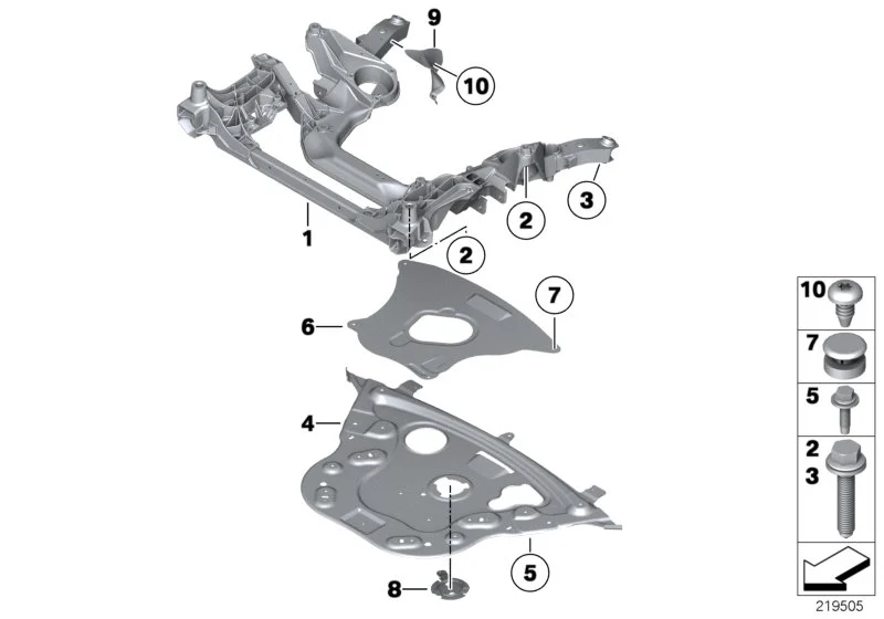 BMW Versteifungsplatte F01 F02 F04 F06 F07 F10 F11 F12 F13 31116777727