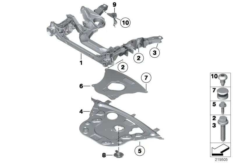BMW Deckel Schubfeld vorne F01 F02 F06 F07 F10 F11 F12 F13 311167