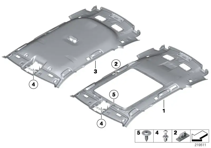 BMW Dachhimmel F11 51449203543