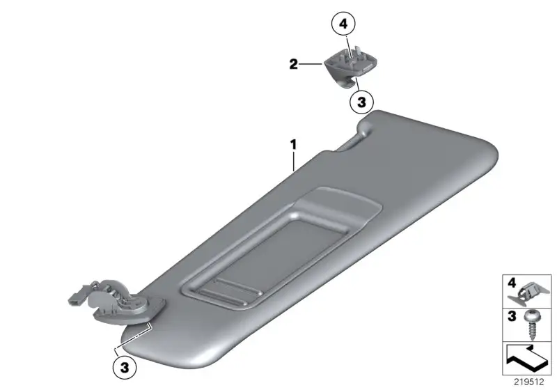 BMW Sonnenblende links F10 F11 51167248857