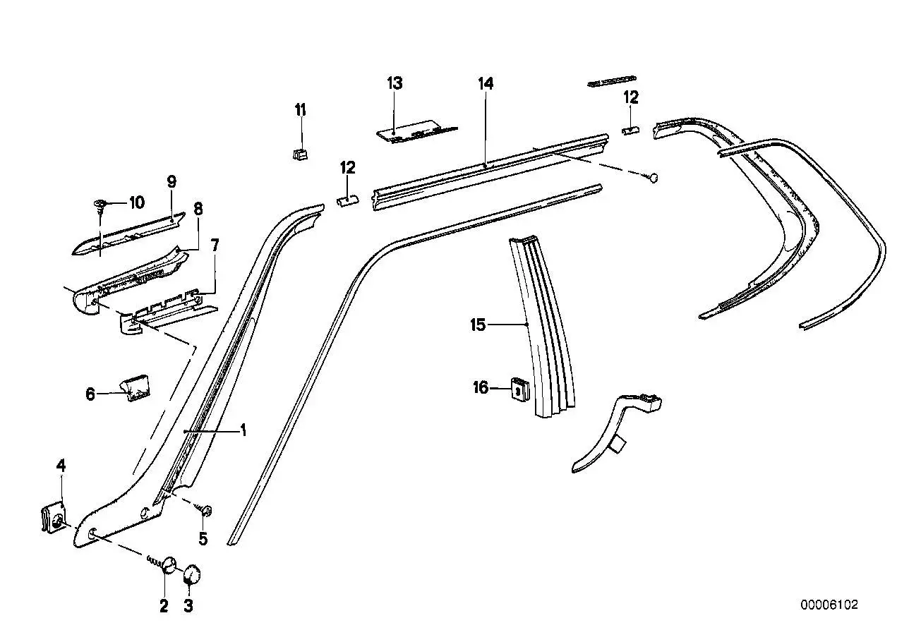 BMW Blechmutter E23 E24 E28 E30 E31 E32 E34 51131914097 - Z1, 5er