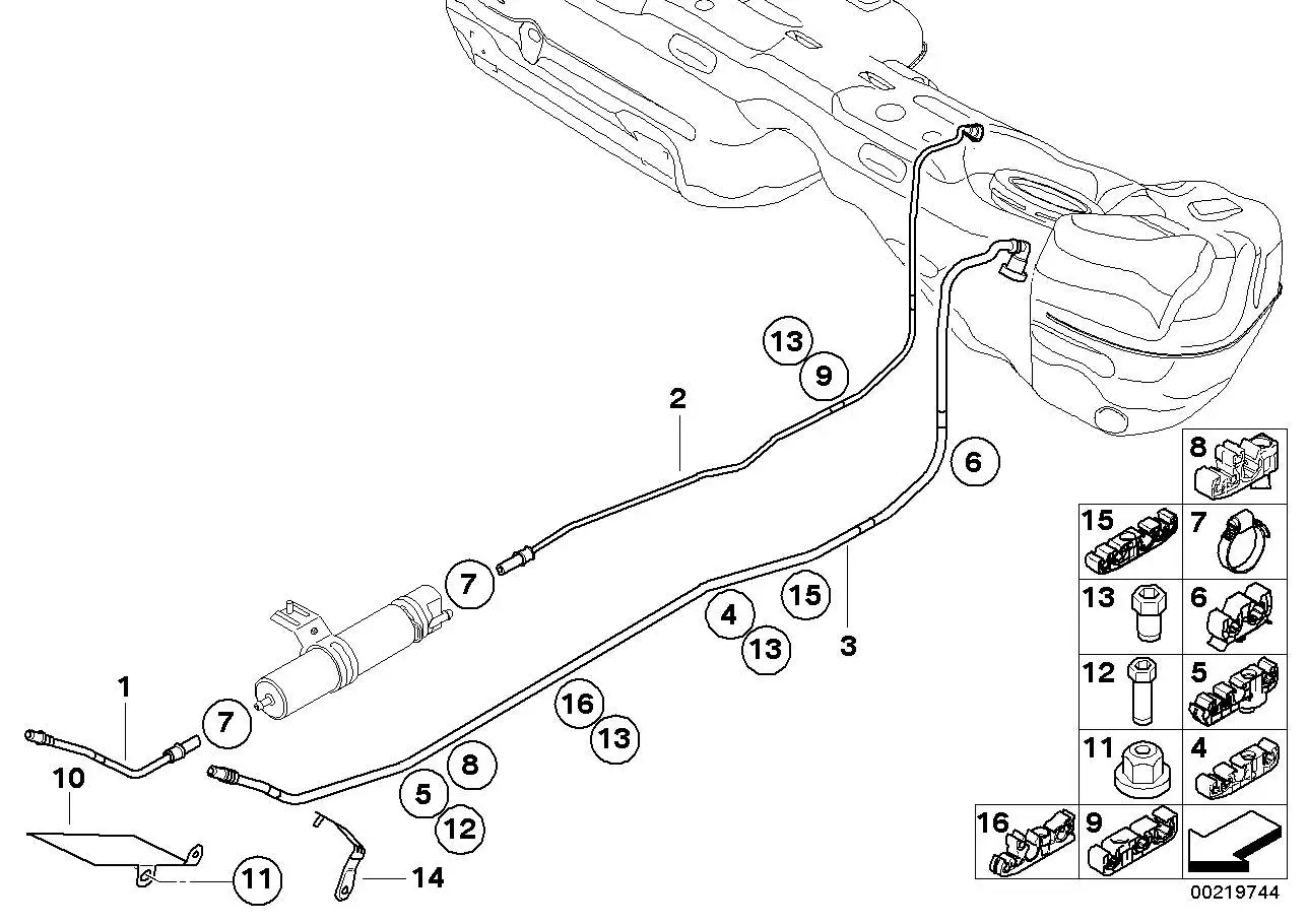 BMW Leitungsclip E70 E71 E72 E81 E82 E84 E87 E88 E90 E91 E92 E93