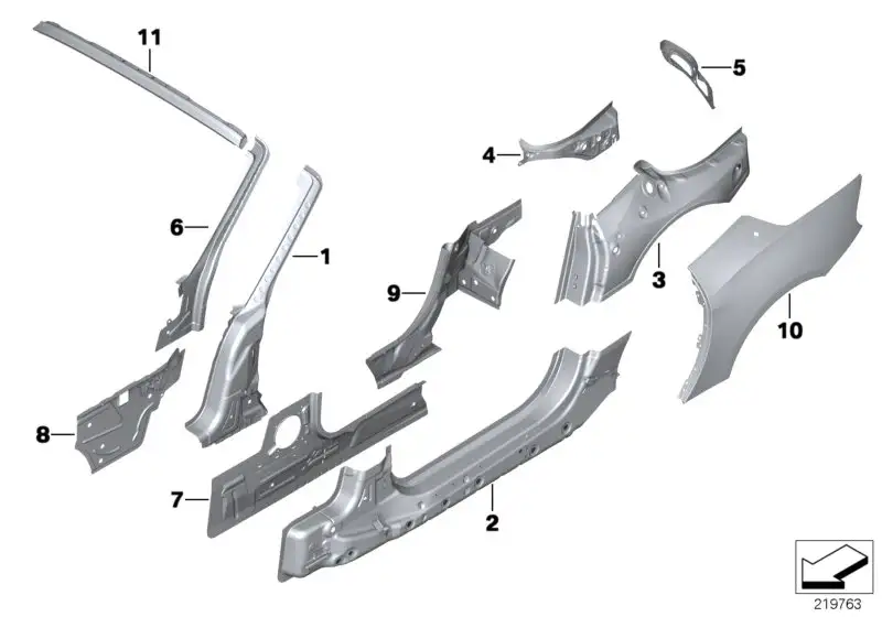 BMW Heckleuchtentopf links 41217225015 - Bildposition 05