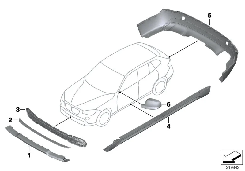 BMW Blende Luftführung vorne E84 51112990973