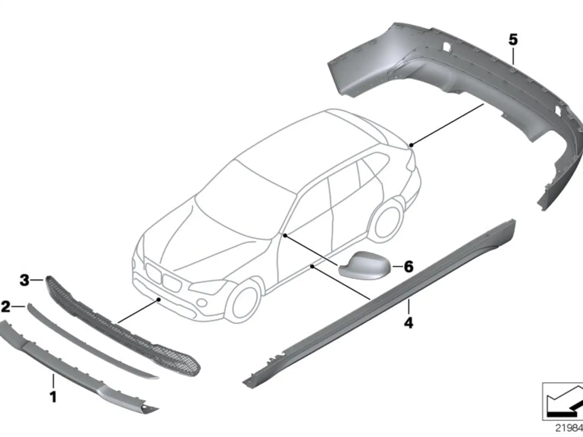 BMW Blende Luftführung vorne E84 51112990973