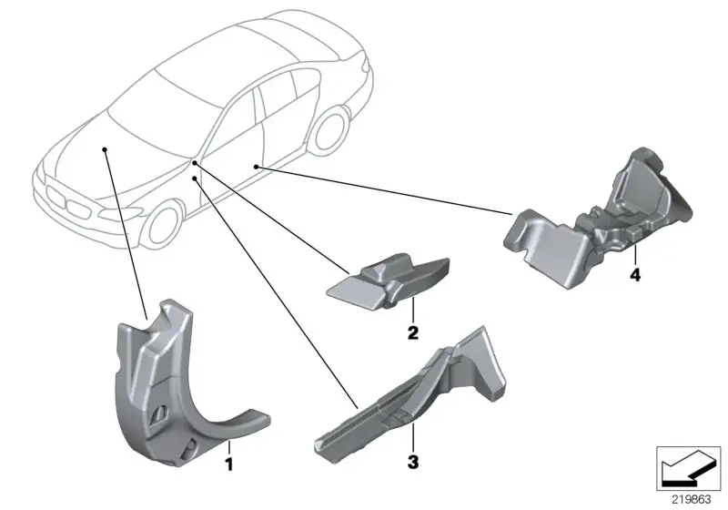 BMW Abdichtung A-Säule links F10 F11 51489132301