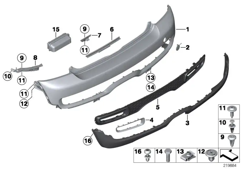 BMW Rahmen Nebelschlussleuchte links R56 R57 R58 R59 51127260595