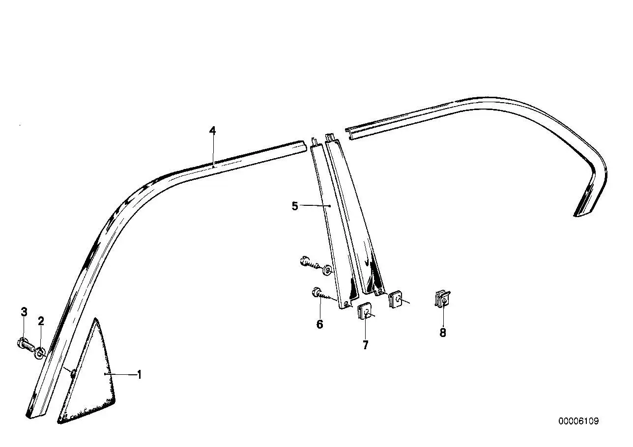 BMW Eckblende rechts E23 51321900244