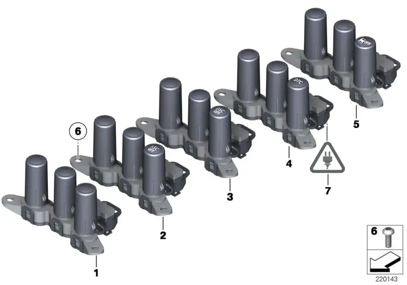 BMW Schalterblock DTC MSA Sport R55 R56 R57 R58 R59 61313454174 -