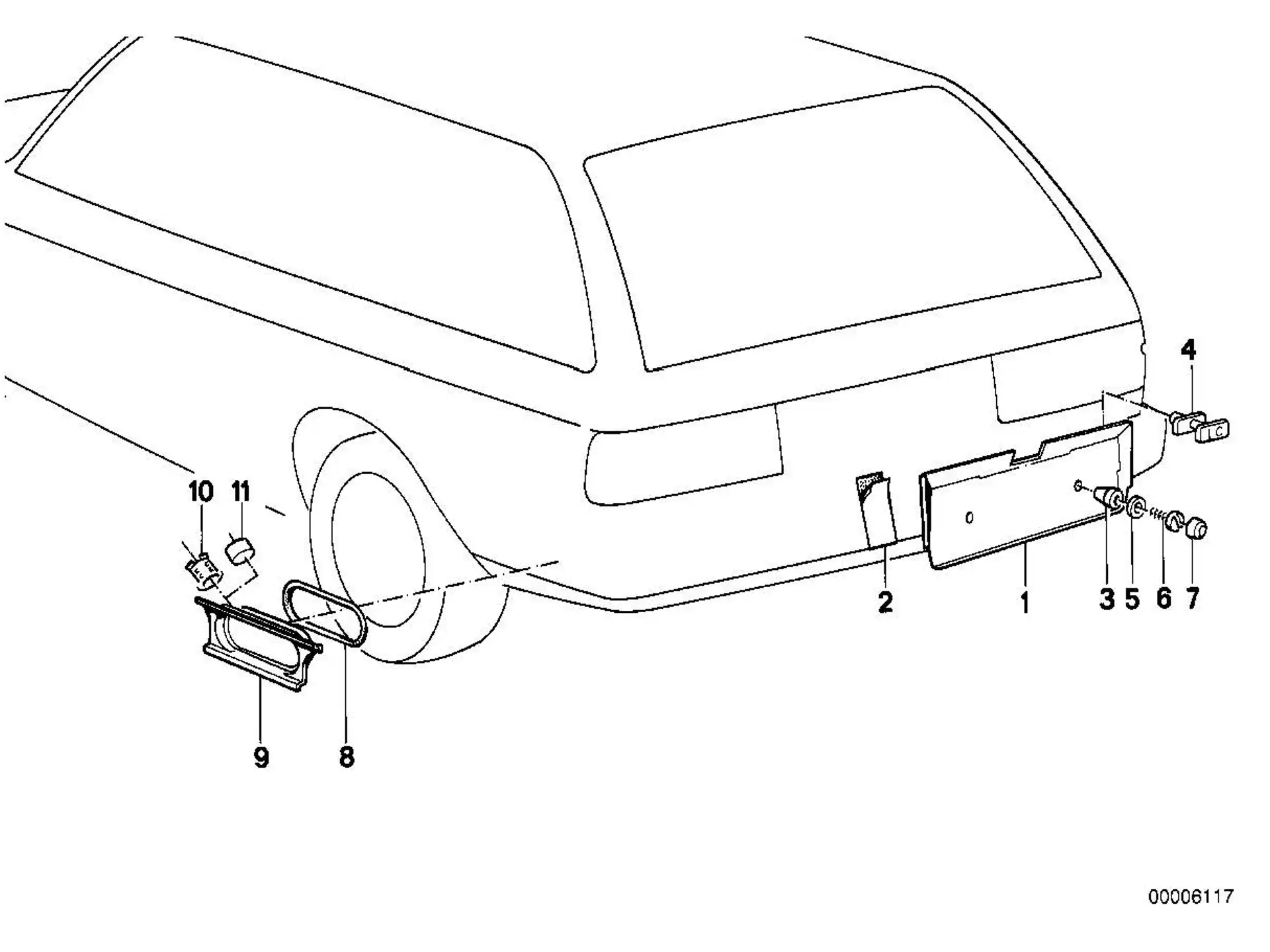 BMW Spreizniet E30 51131947310