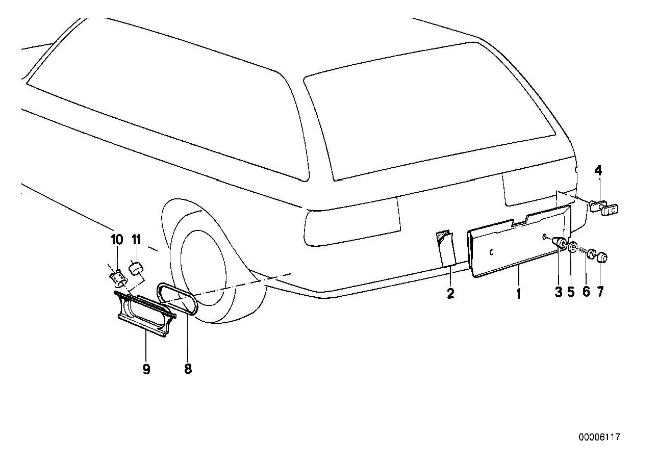 BMW Spreizniet E30 51131947310 - Z1 E30