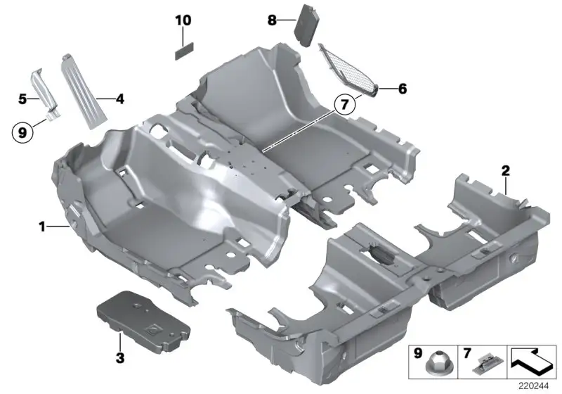 BMW Fussraumnetz 51477230918 - Bildposition 06