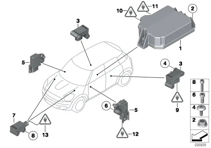 BMW Steuergerät Airbag R55 R56 R58 R60 R61 65779812297
