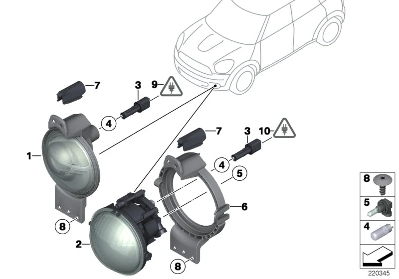 BMW Halter Nebelscheinwerfer R60 R61 63129807305