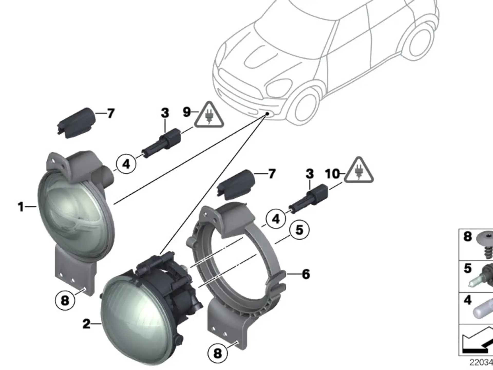 BMW Halter Nebelscheinwerfer R60 R61 63129807305