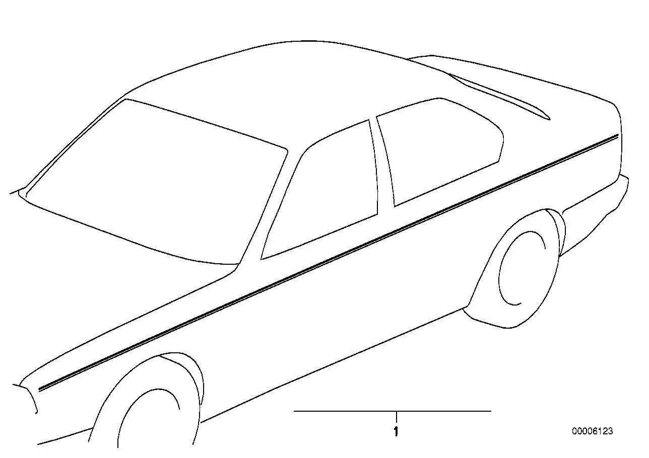 BMW Zierstreifen E12 E21 E23 E24 E28 E30 E31 E32 E34 E36 51141933