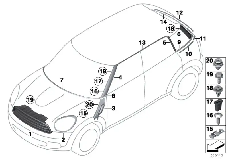 BMW Clip 51139804996 - Bildposition 20
