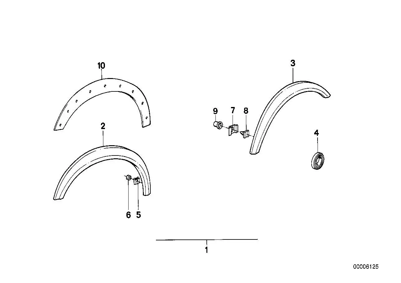 BMW Schablone hinten links E28 51711941267 - 5er E28