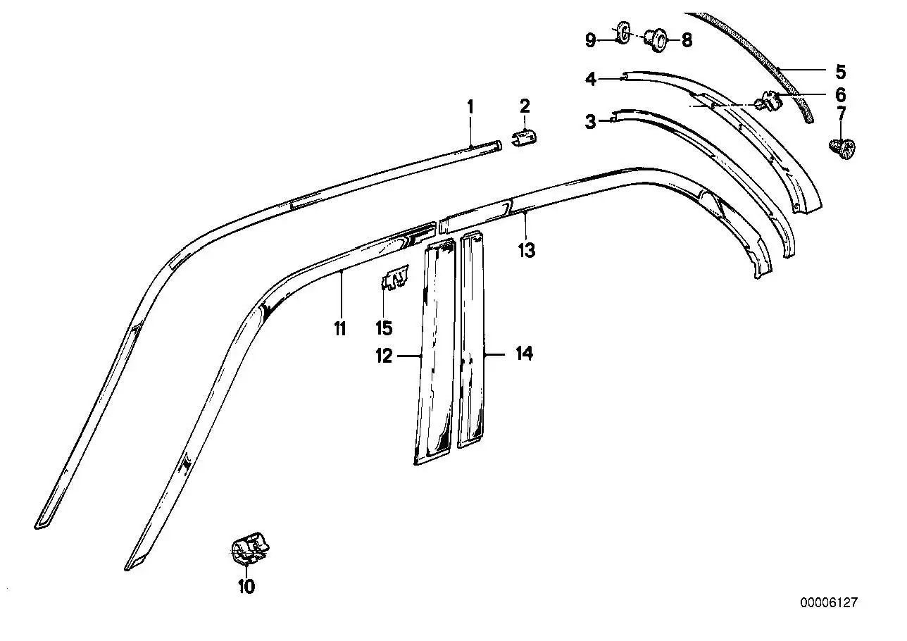 BMW Blende rechts E30 51321876144