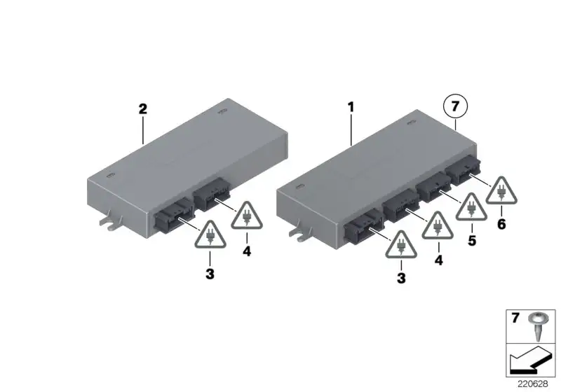 BMW Buchsengehäuse uncodiert E60 E61 E63 E64 E70 E71 E72 E81 E82