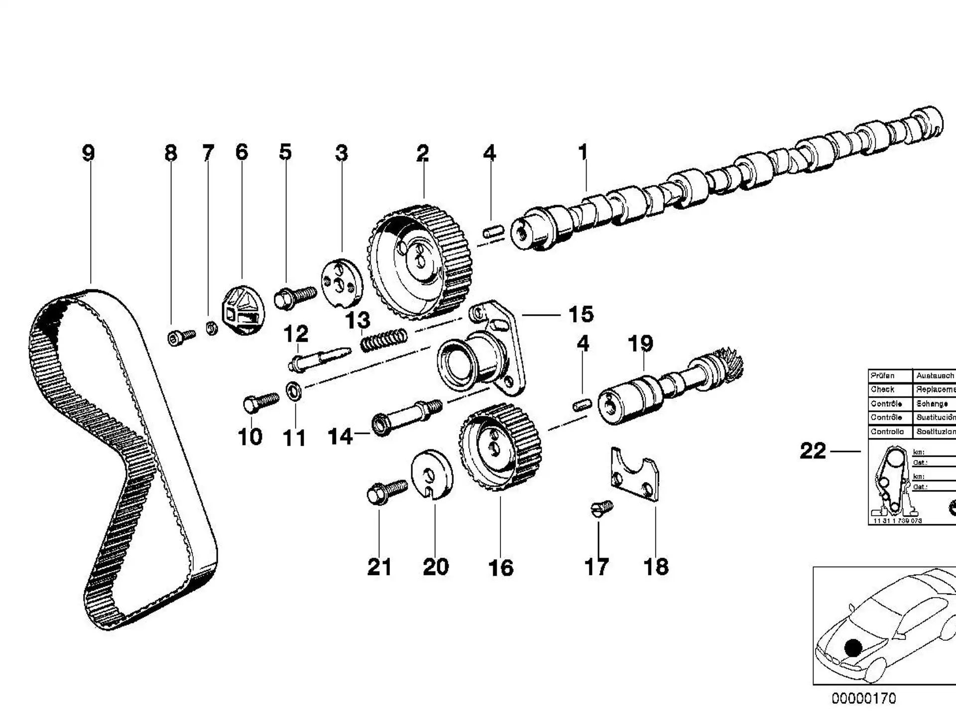 BMW Stift E12 E21 E28 E30 E34 11311280960