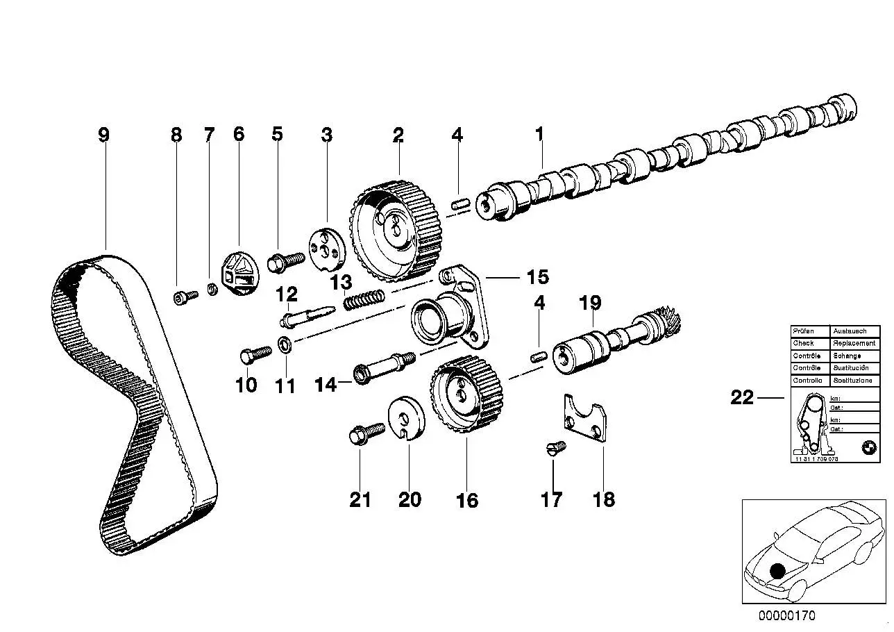 BMW Stift E12 E21 E28 E30 E34 11311280960