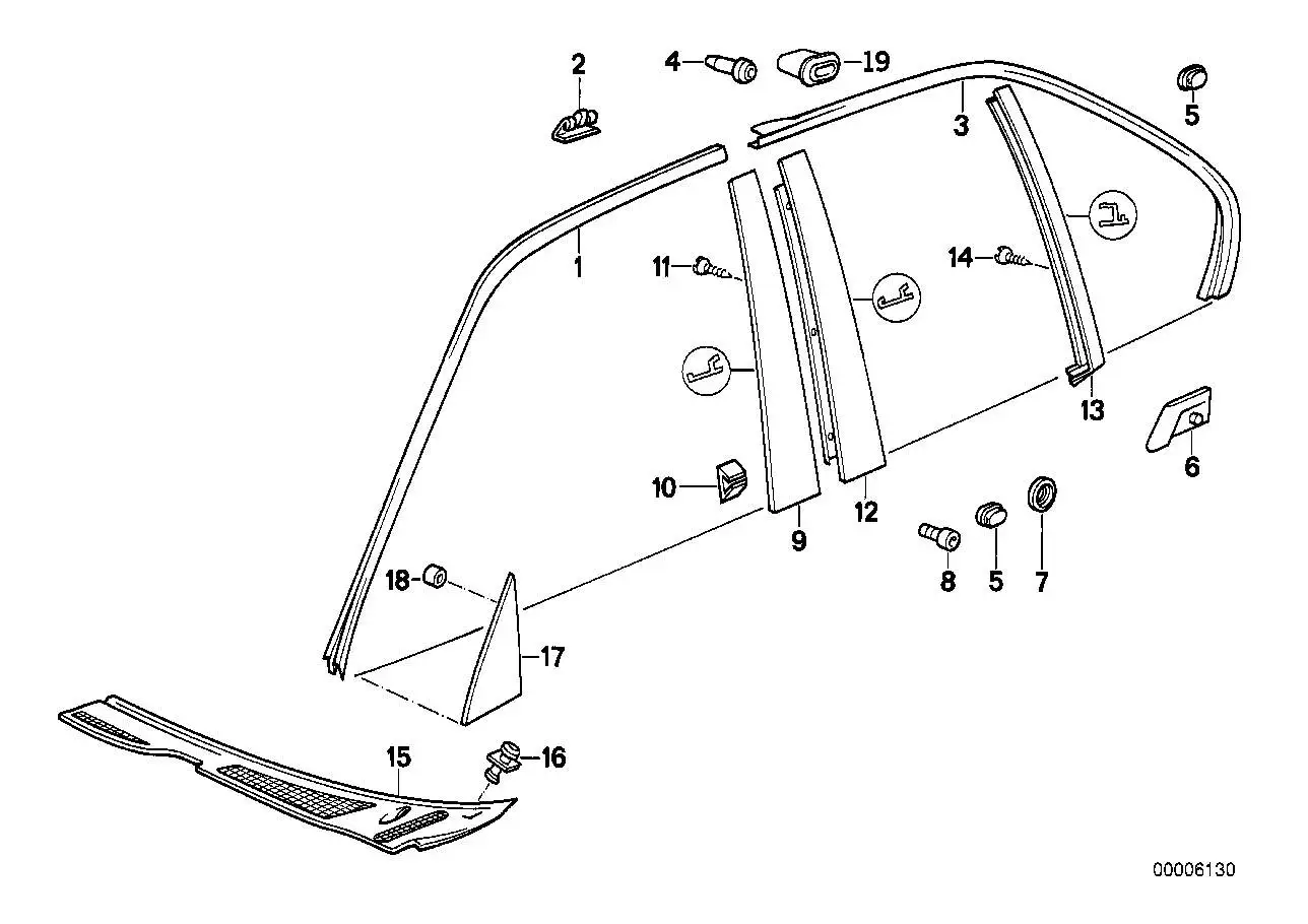BMW Tülle E32 E34 51131928778