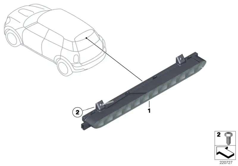 BMW Dritte Bremsleuchte R58 63252758940