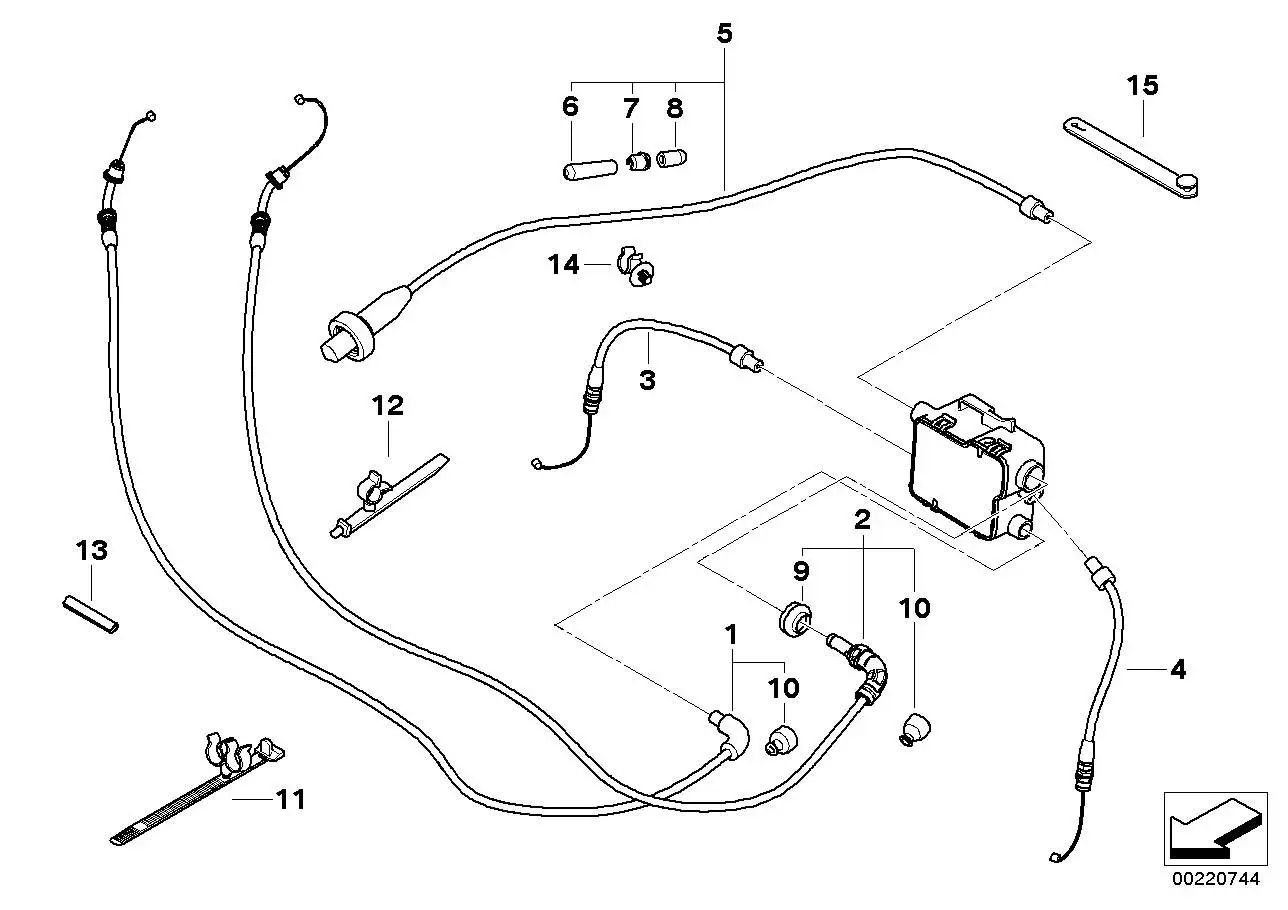 BMW Gaszug Öffner K26 32737672855