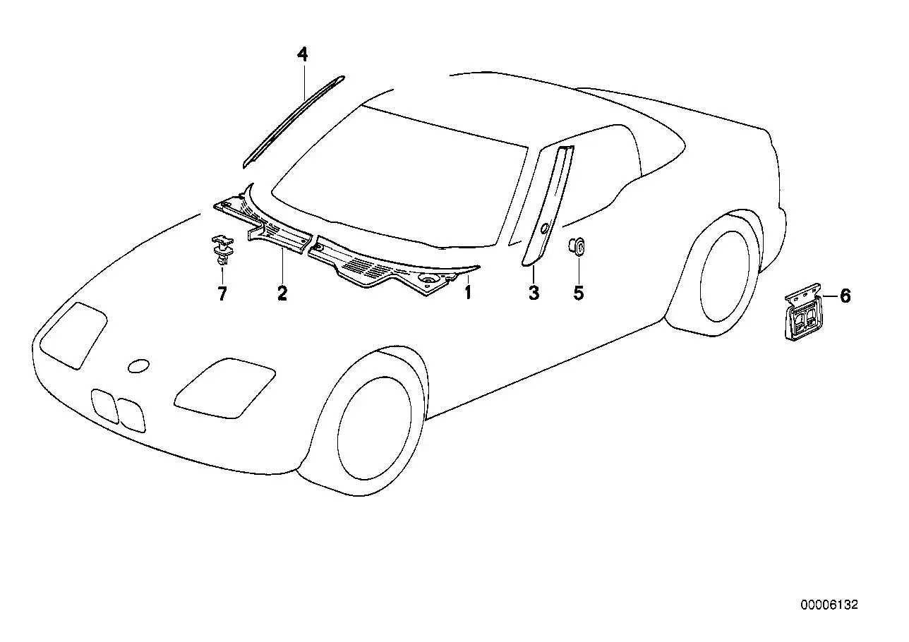 BMW Abdeckung links 51712290601 - Z1 /