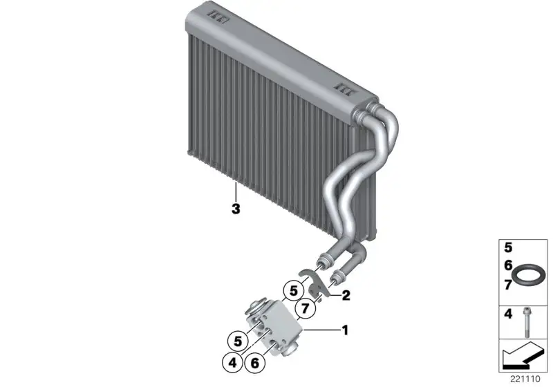 BMW Expansionsventil F25 F26 64116823978