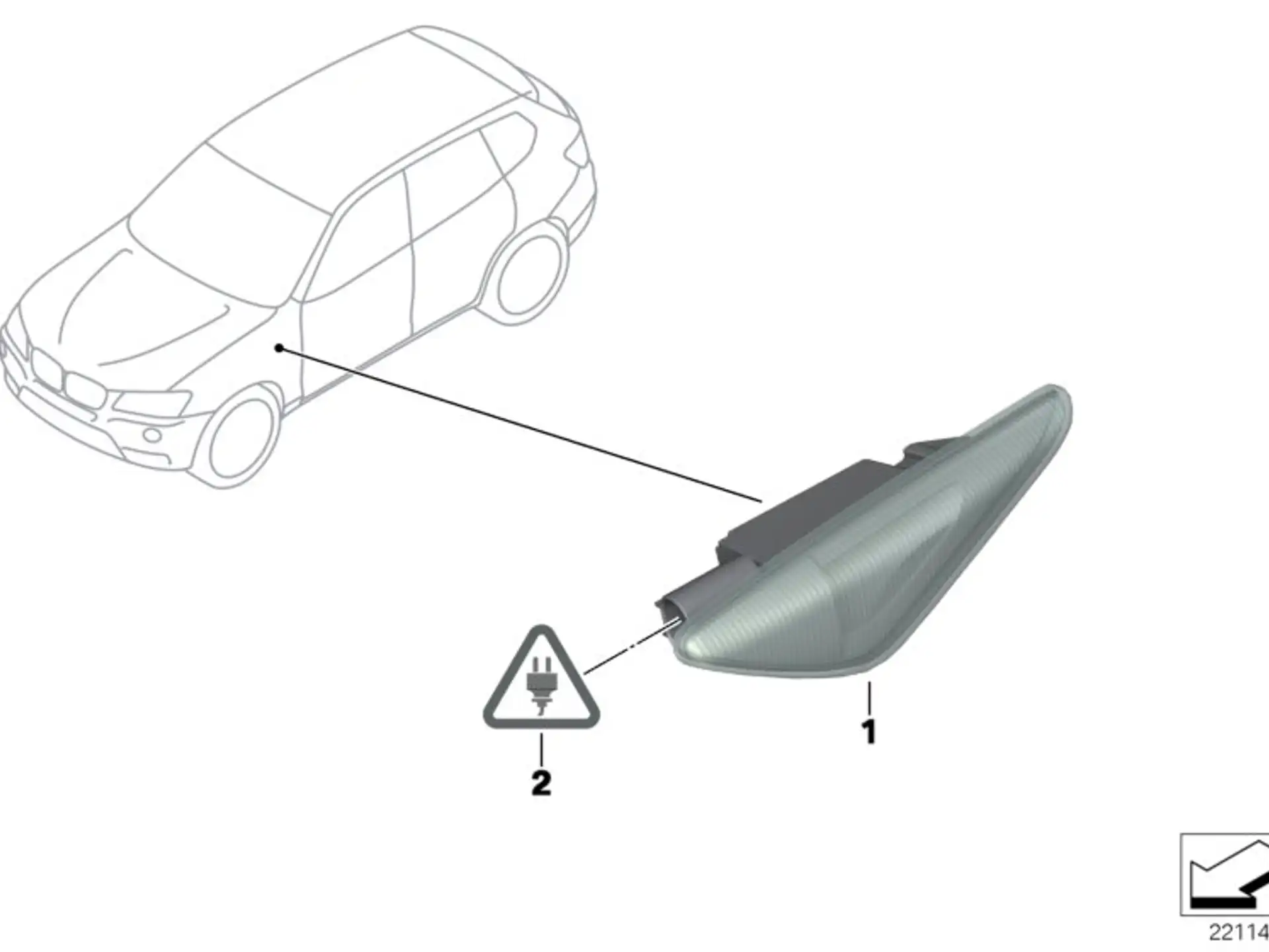 BMW Zusatzblinkleuchte rechts E70 E71 E72 F25 63137171008