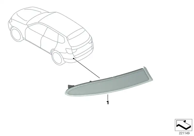 BMW Rückstrahler links F25 63257352209 - X3 F25