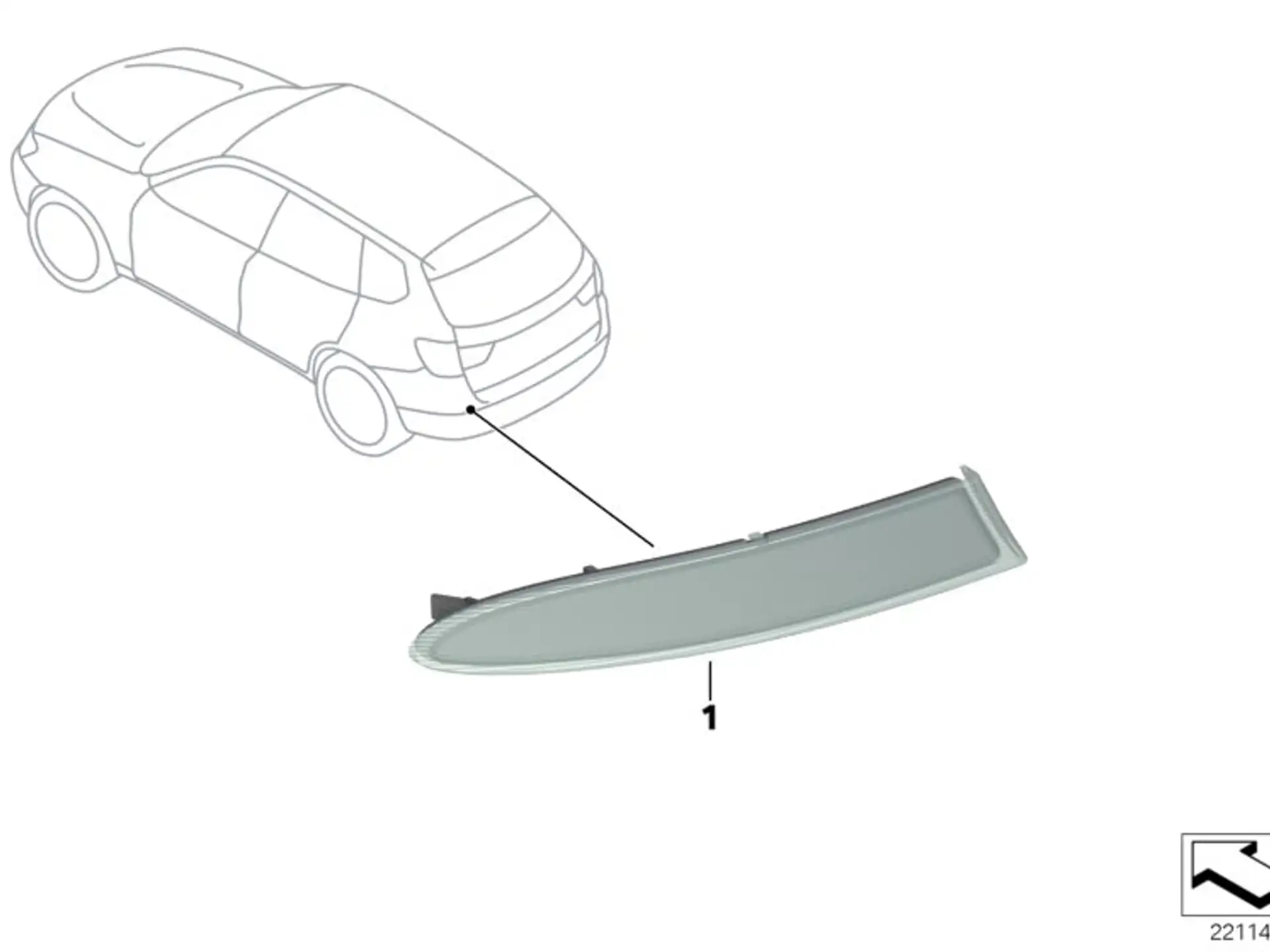 BMW Rückstrahler rechts F25 63257352210