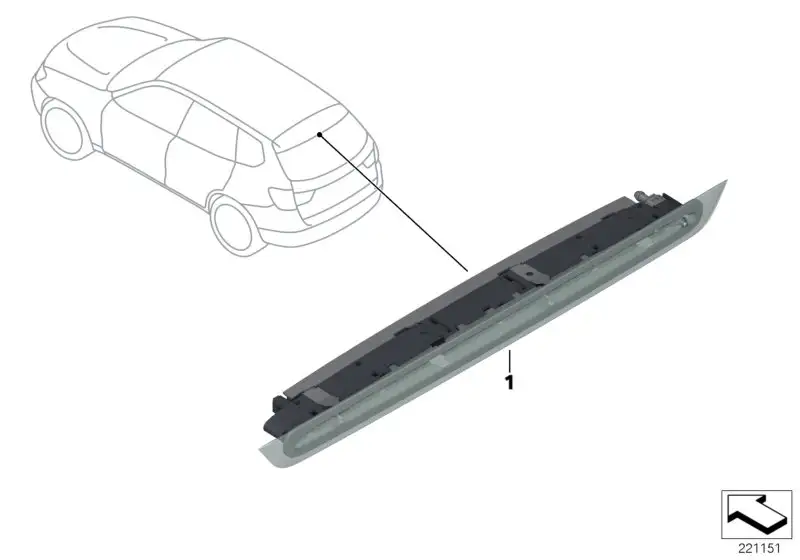 BMW Dritte Bremsleuchte F25 63257217304 - X3 F25