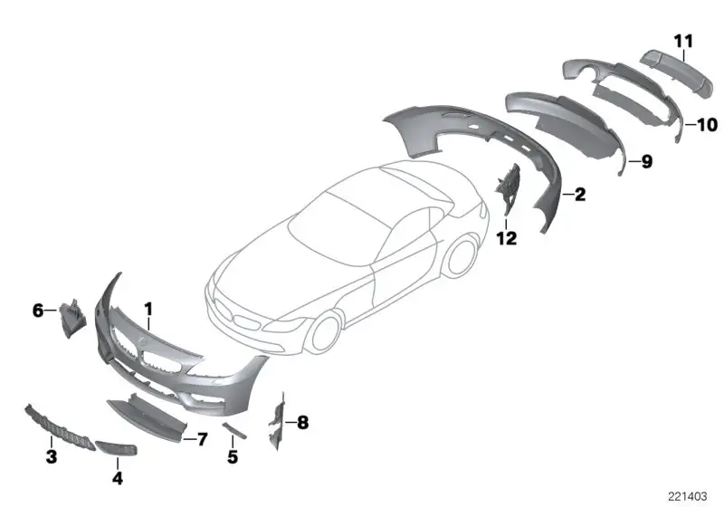 BMW Gitter seitlich links E89 51118038091 - Z4 E89