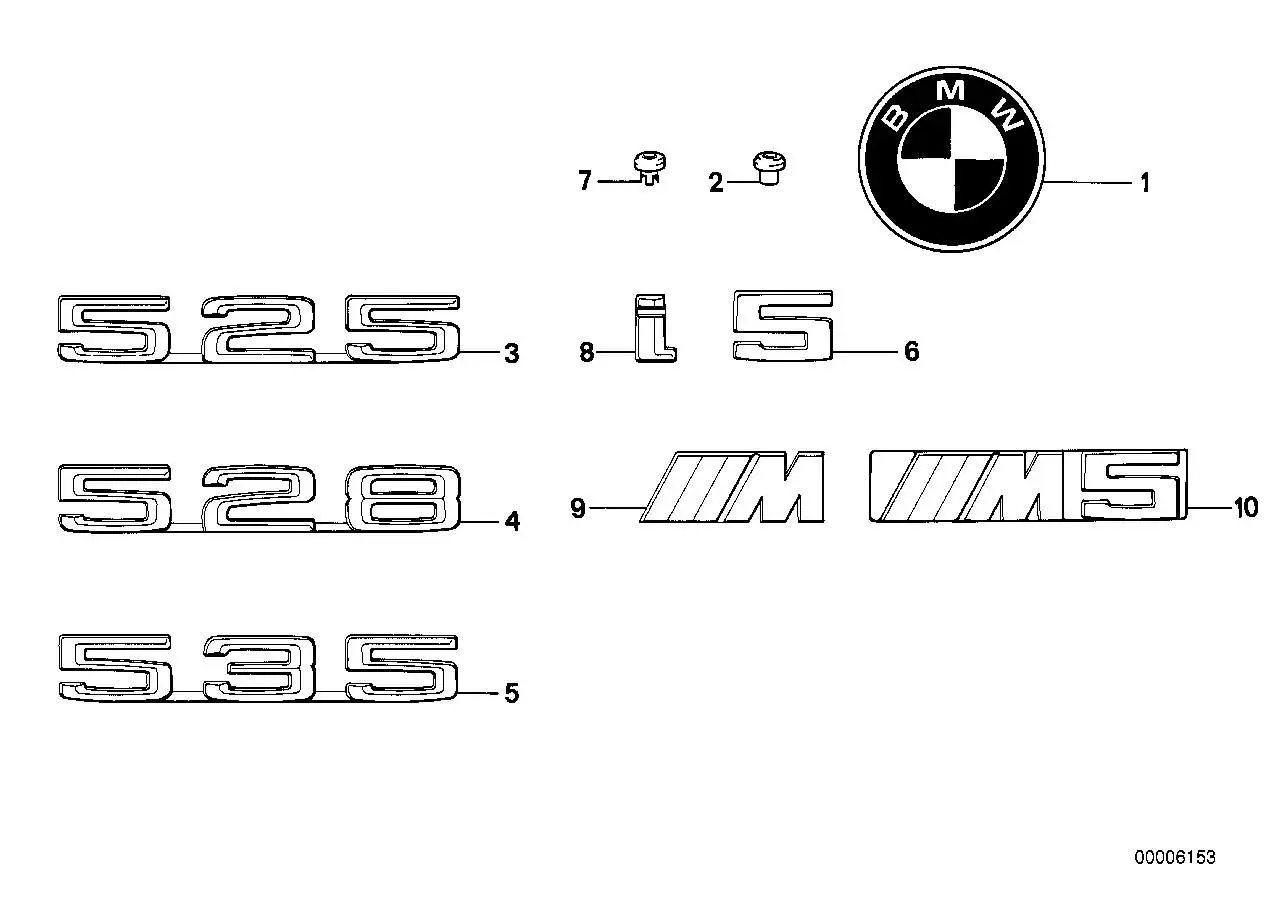 BMW Emblem geklebt E28 51141917919 - Bildposition 04