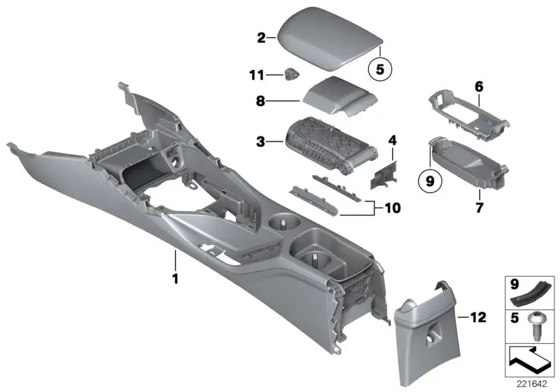 BMW Blende Schiebeeinheit E84 51162993662