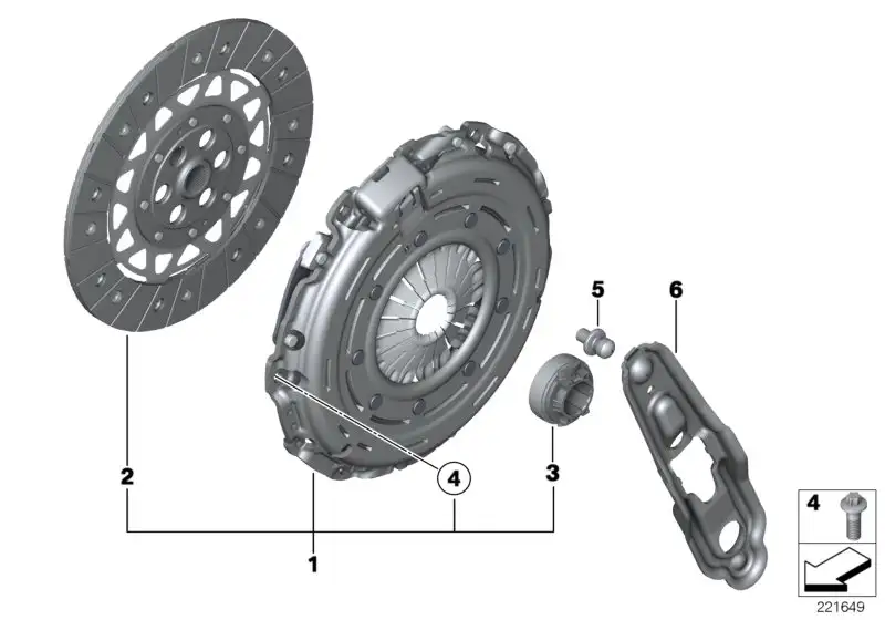 BMW Satz Kupplungsteile R55 R56 R57 R58 R59 R60 R61 21207572842 -