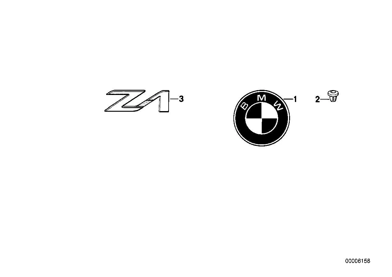 BMW Plakette D=70MM K25 K25H K26 K28 K29 K40 K41 K43 K44 K48 K50 K51 K52 K71 K72 51147721222